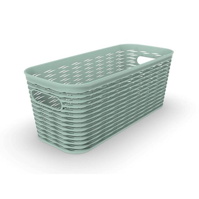 5L 1/2 Medium Wave Design Storage Bin Green - Room Essentials™