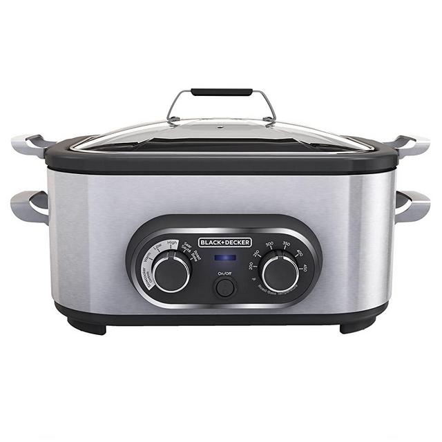 BLACK+DECKER MC1100S Multi Cooker, 6.5 Quart, Stainless Steel