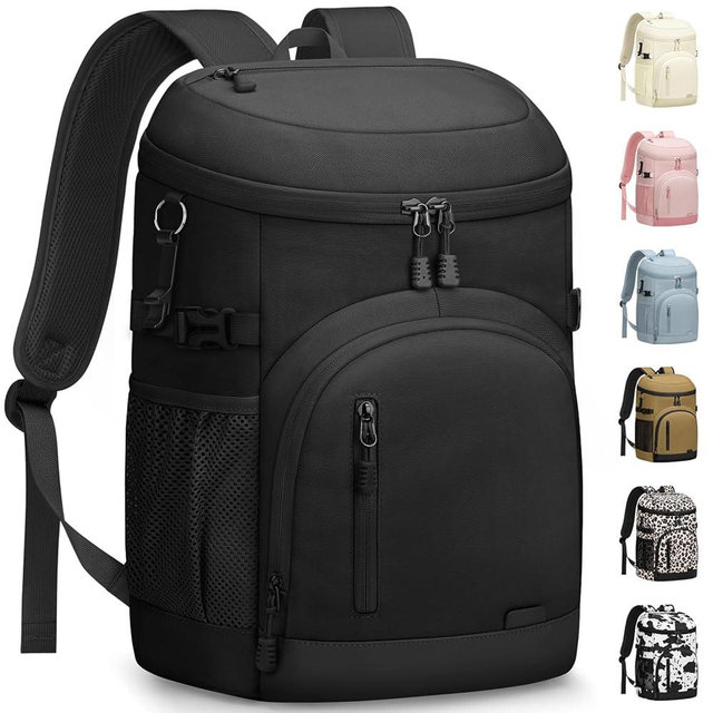 Pritent Cooler Backpack Insulated Waterproof,30/45 Cans Backpack Coolers Leakproof Lunch Backpack for Men Women Portable Soft Cooler Bag for Beach Camping Trave Picnic