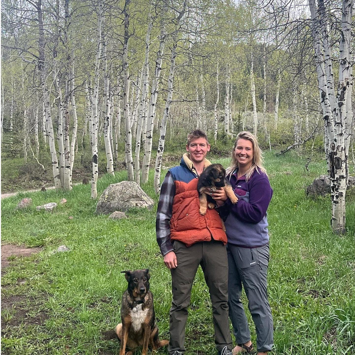 Chris, Hannah, Rio & Avery's first camping trip together as a family of four! They are FURever family :D
