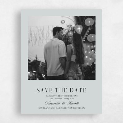 Grey Wedding Save the Date - Cillian Portrait
