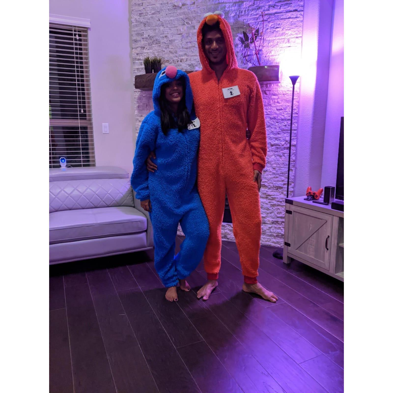 Our first halloween as Elmo and Grover!