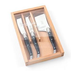 Laguiole Cheese Knives, Set of 3 - Black