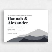 Black Wedding Invitation - Langdon Landscape