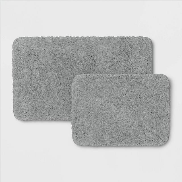 2pk Performance Bath Rug Set Gray - Threshold™