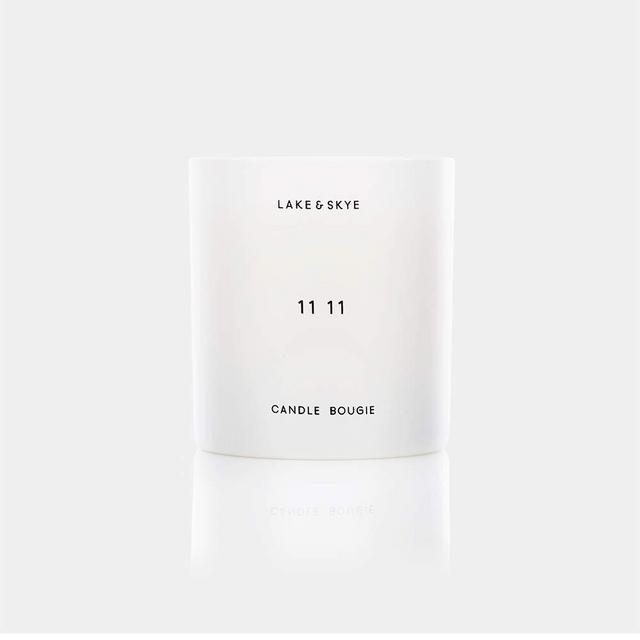 Lake & Skye 11 11 Candle - Pure Natural Soy Wax - Scented with a Long-Lasting Blend of White Ambers for Relaxation - Lead-Free Cotton Candle Wick