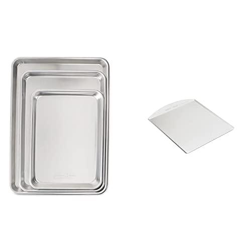 Nordic Ware 3 Piece Baker's Delight Set, Aluminum & Ware Natural Aluminum Commercial Large Classic Cookie Sheet