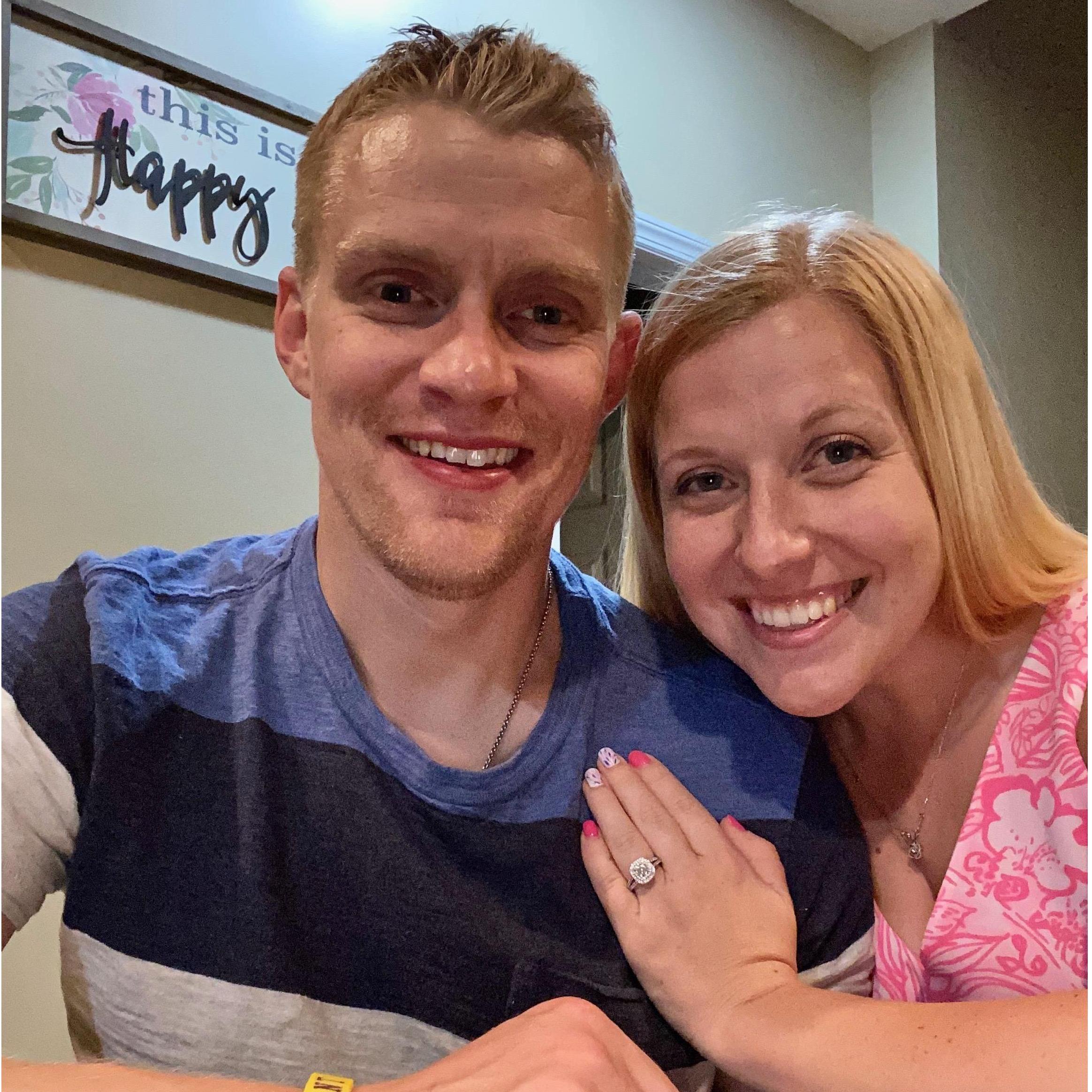 June 19: Luke & Andrea celebrate their first night as an engaged couple after hosting a game night with friends from Sing Hosanna.