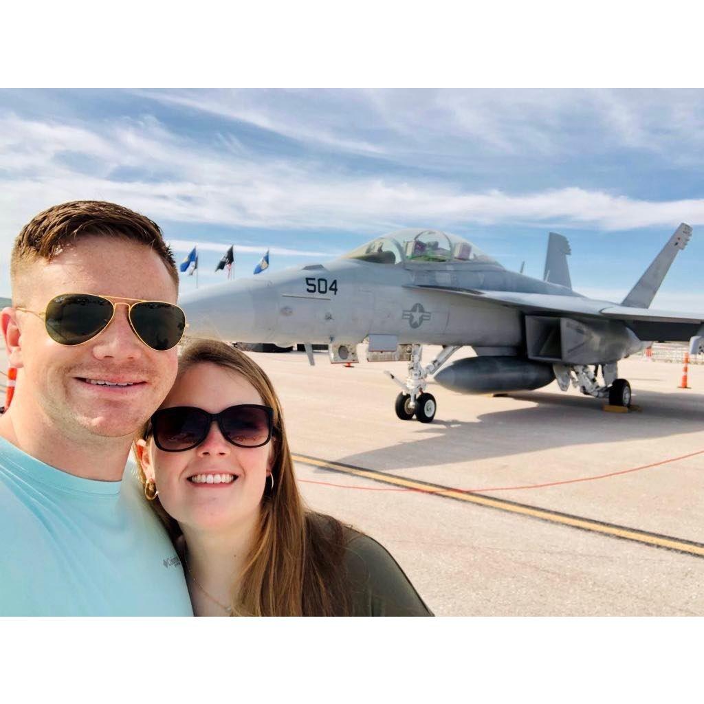 We had fun at the Ellsworth Air Show at the base in Box Elder, South Dakota. We both got really sunburned this day! 5/14/22
