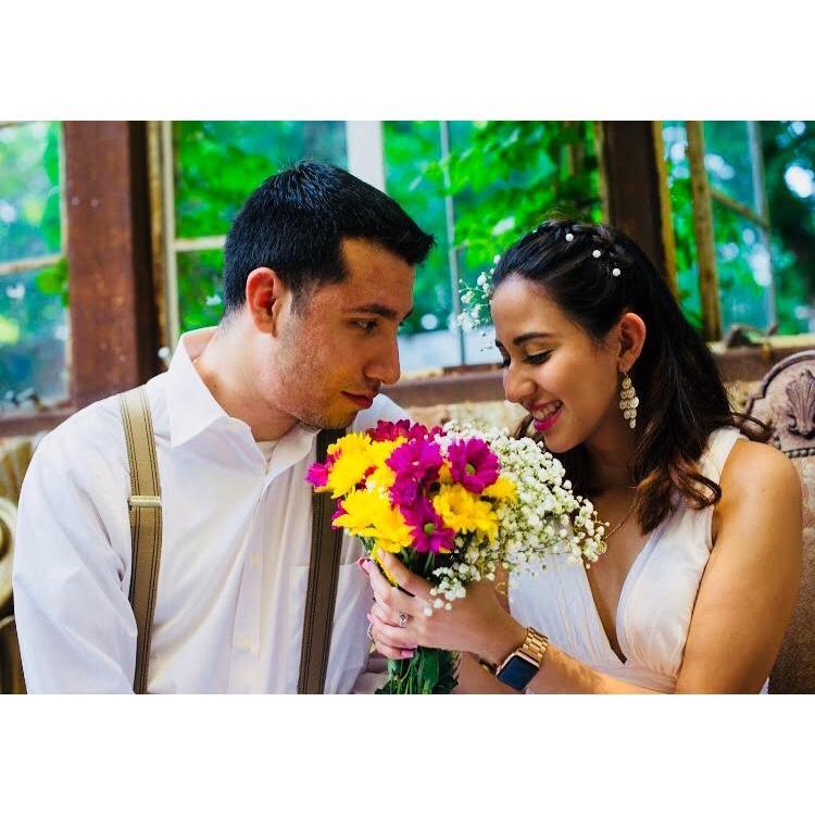 We were models for our photographer since she needed models for engagement photos. We took the opportunity to get some free engagement photos done in a beautiful place.