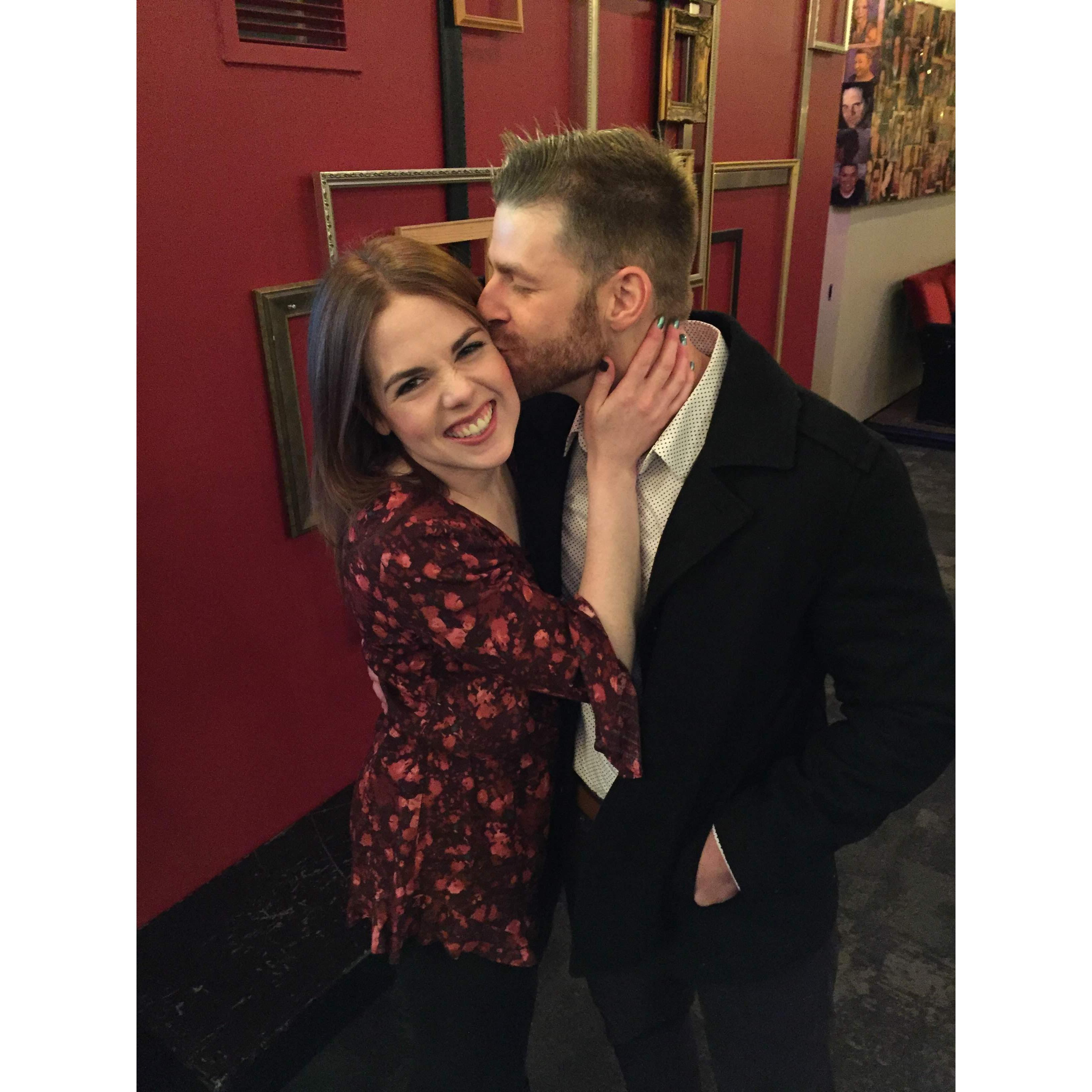First photo together, after much protestation from one Skylar Petitt. March 2016