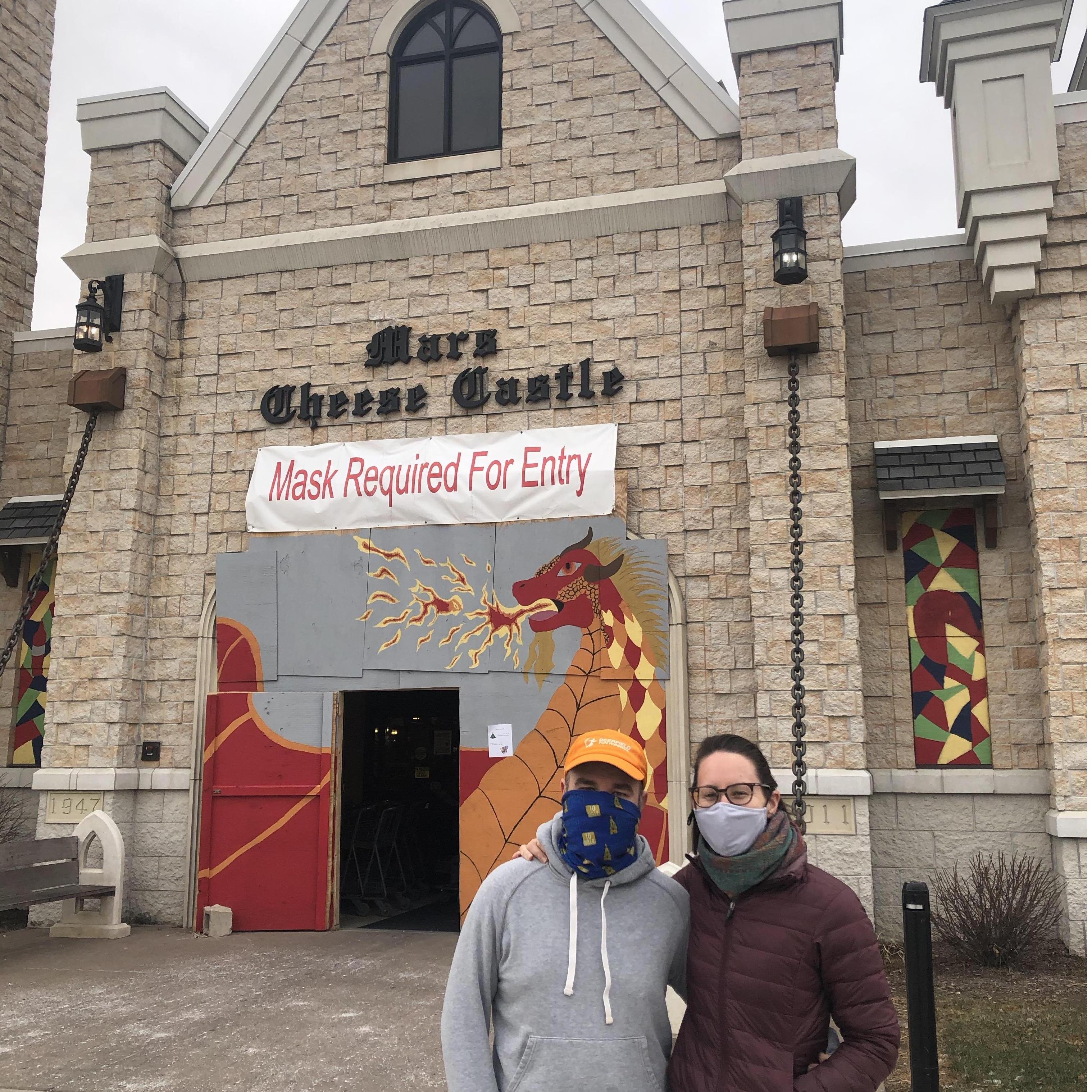 Remember that time we robbed the Cheese Castle and put the photo on our wedding website?