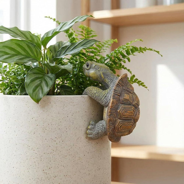 Yungeln Turtle Statue for Outdoor Decor, Garden Turtle Figurine for Pond, Lawn, Patio, Resin Tortoise Ornament for Home & Yard