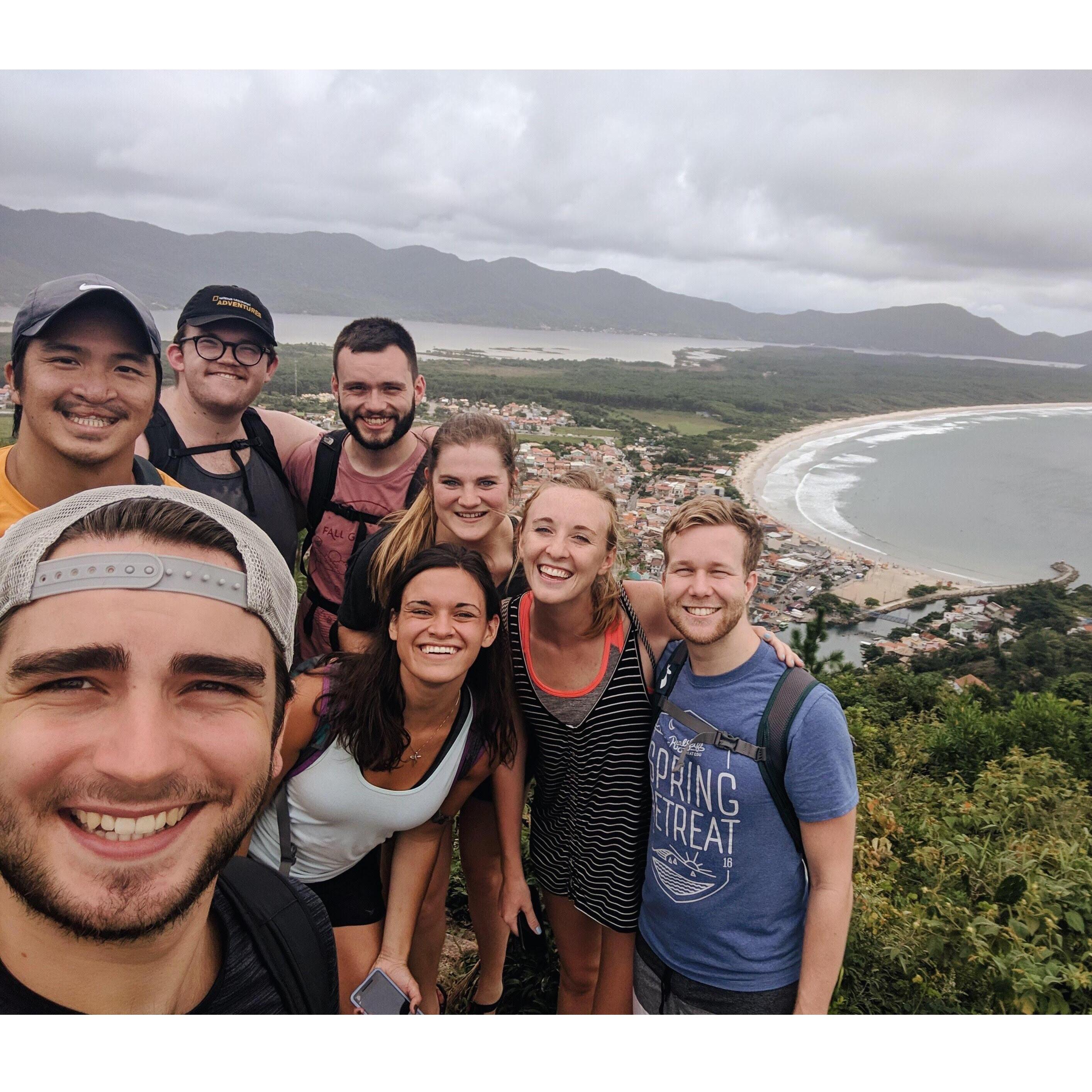 During Amber's year of missionary work with Cru in Brazil, Brent visited! Here we are with Amber's team and our friends there.