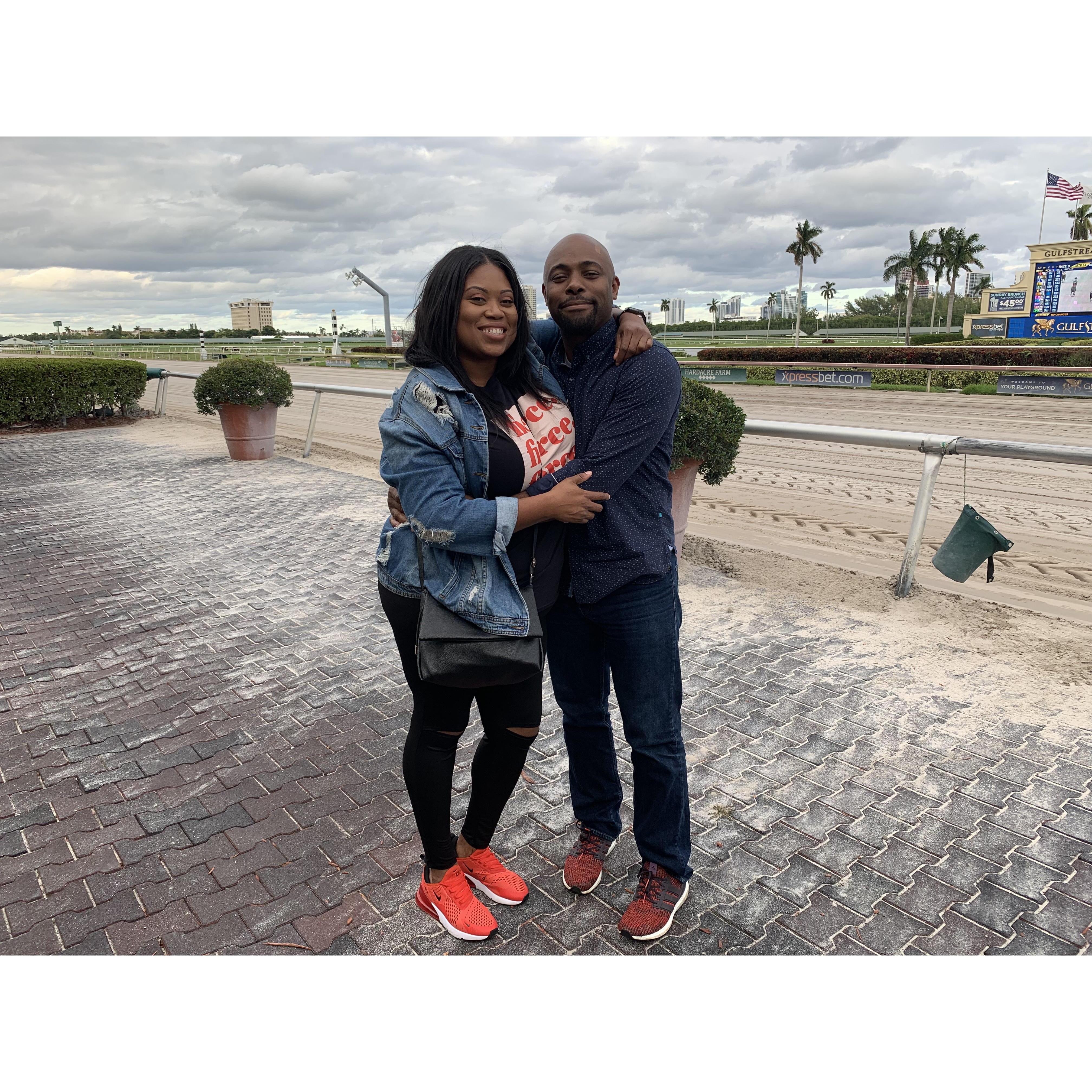 Hanging out at Gulfstream Park