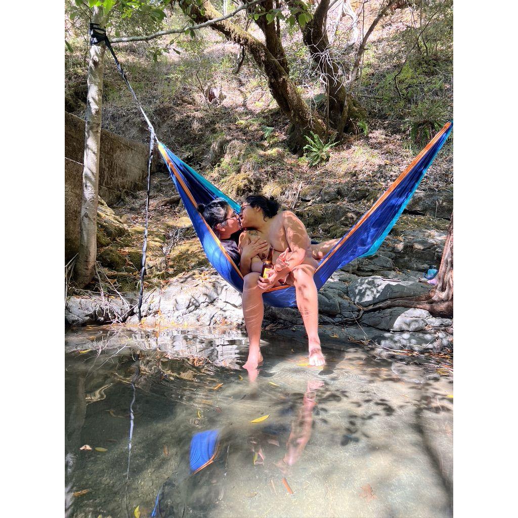 Our favorite past time is sitting on a hammock 