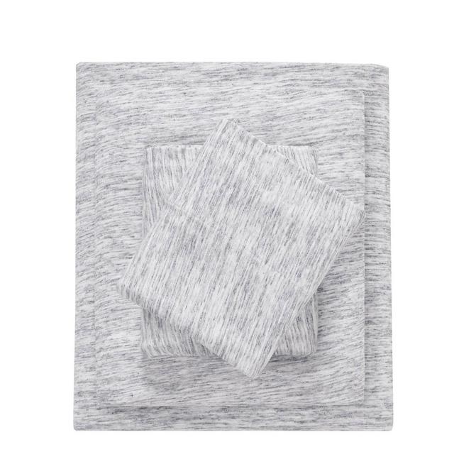 Queen Cotton Jersey Knit Sheet Set Gray