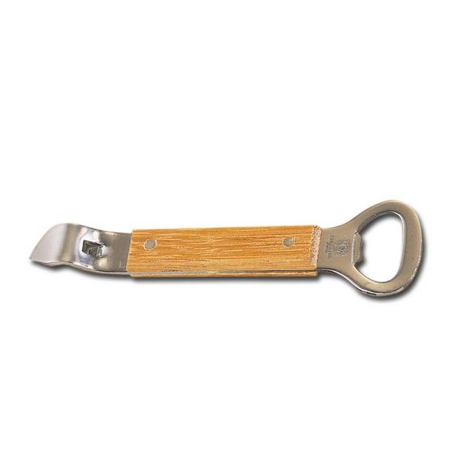 American Metalcraft BBC39 Stainless Steel Hand-Held Deluxe Bottle and Can Opener, 4.5" L, Hardwood Handle
