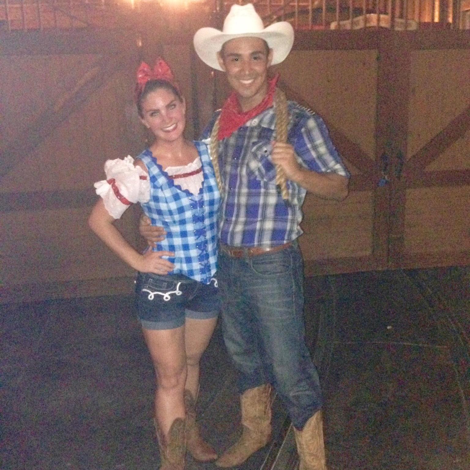 Cowboy and Cowgirl after Mickey's Boo To You Halloween Parade at the Magic Kingdom.