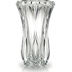 Mikasa Celebrations Blossom Crystal Vase, 12-Inch Tall, Elegant Cut Glass Design for Floral Arrangements and Decorative Centerpieces