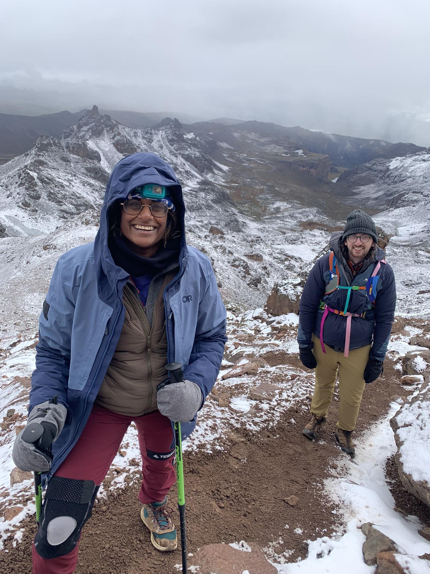 Almost to the summit of Mount Kenya