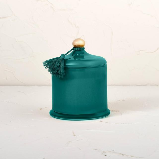 14oz Cedarwood & Moss Glass Lidded Candle Green - Opalhouse™ designed with Jungalow™