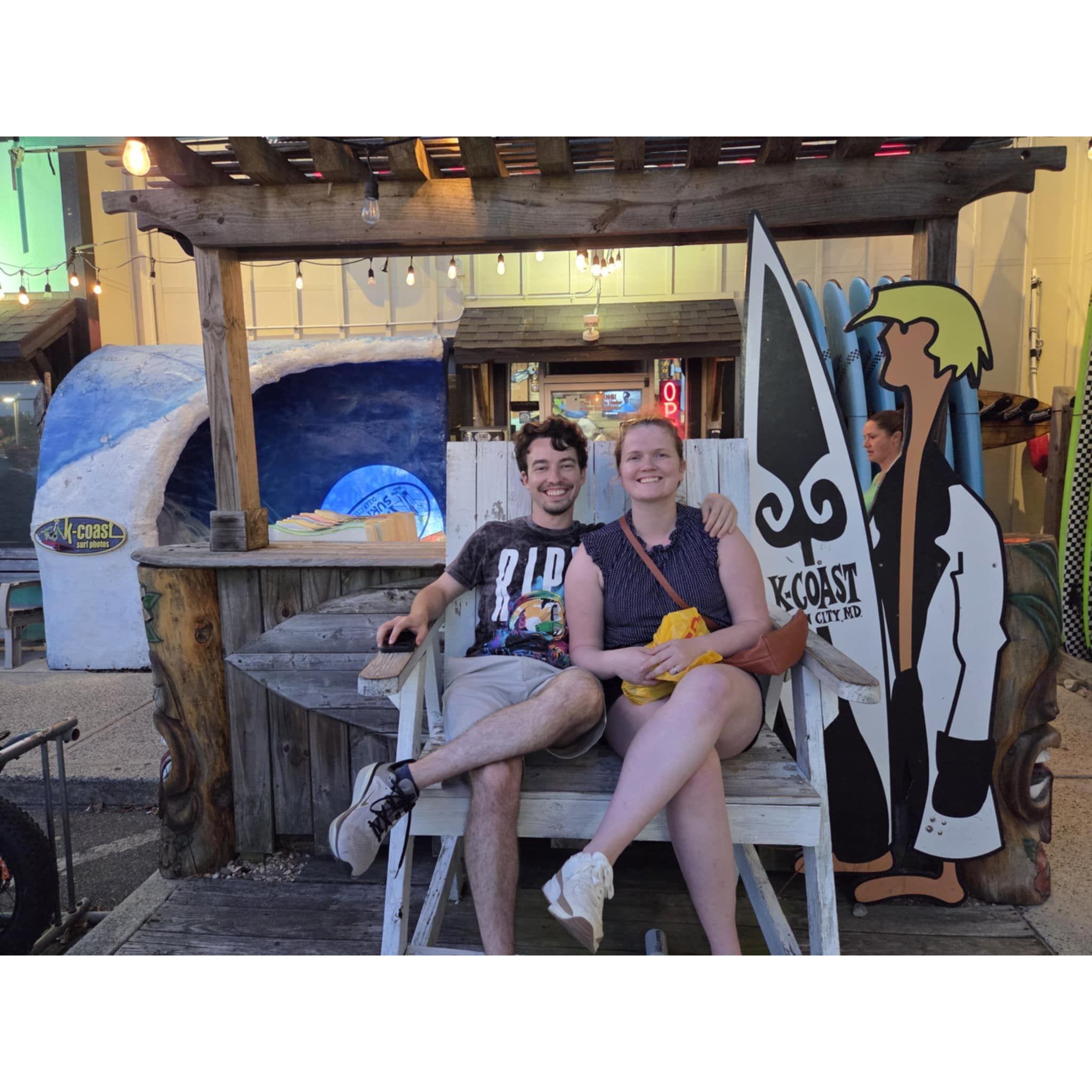 Enjoying the Eastern Seashore in July 2025 at our favorite beach - Ocean City, Maryland. This was Alex's first chance to meet a lot of Amelie's extended family!