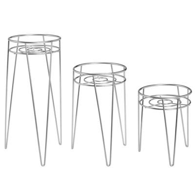 mDesign Modern Farmhouse Home Decor Plant Stand Set, 3 Pieces
