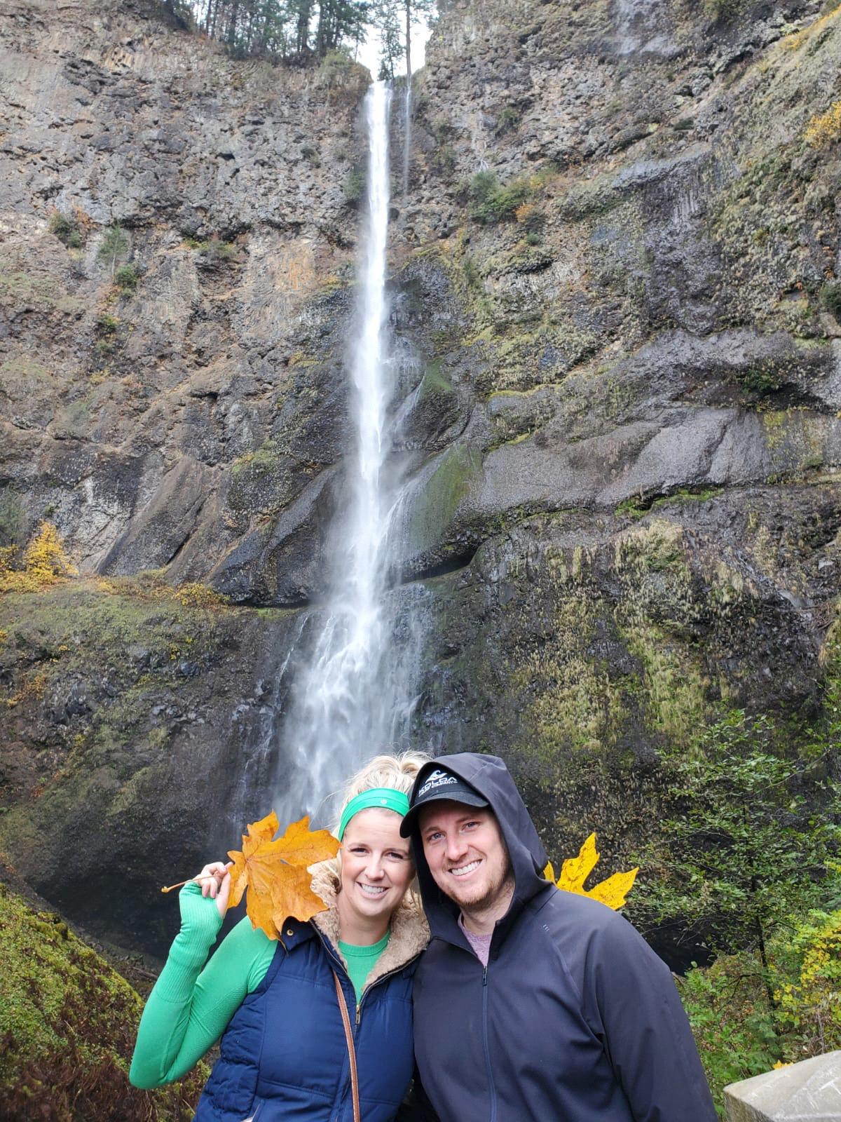 Multnomah Falls in the fall