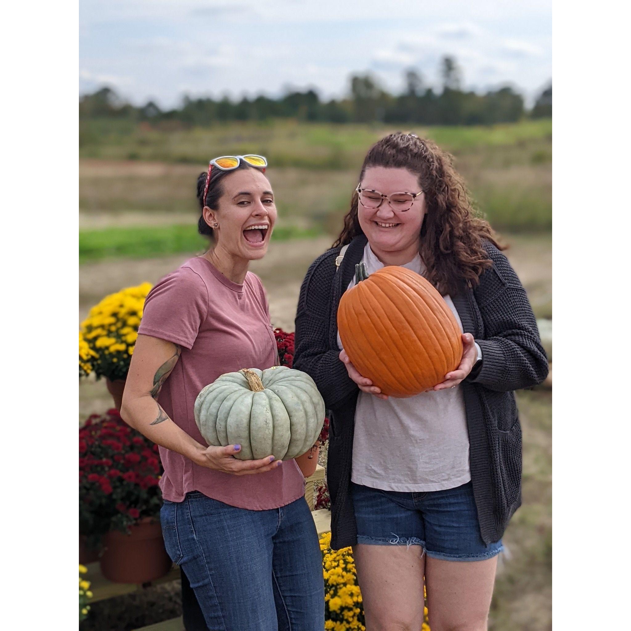 Megan & Stephanie (maid of honor) being them :)