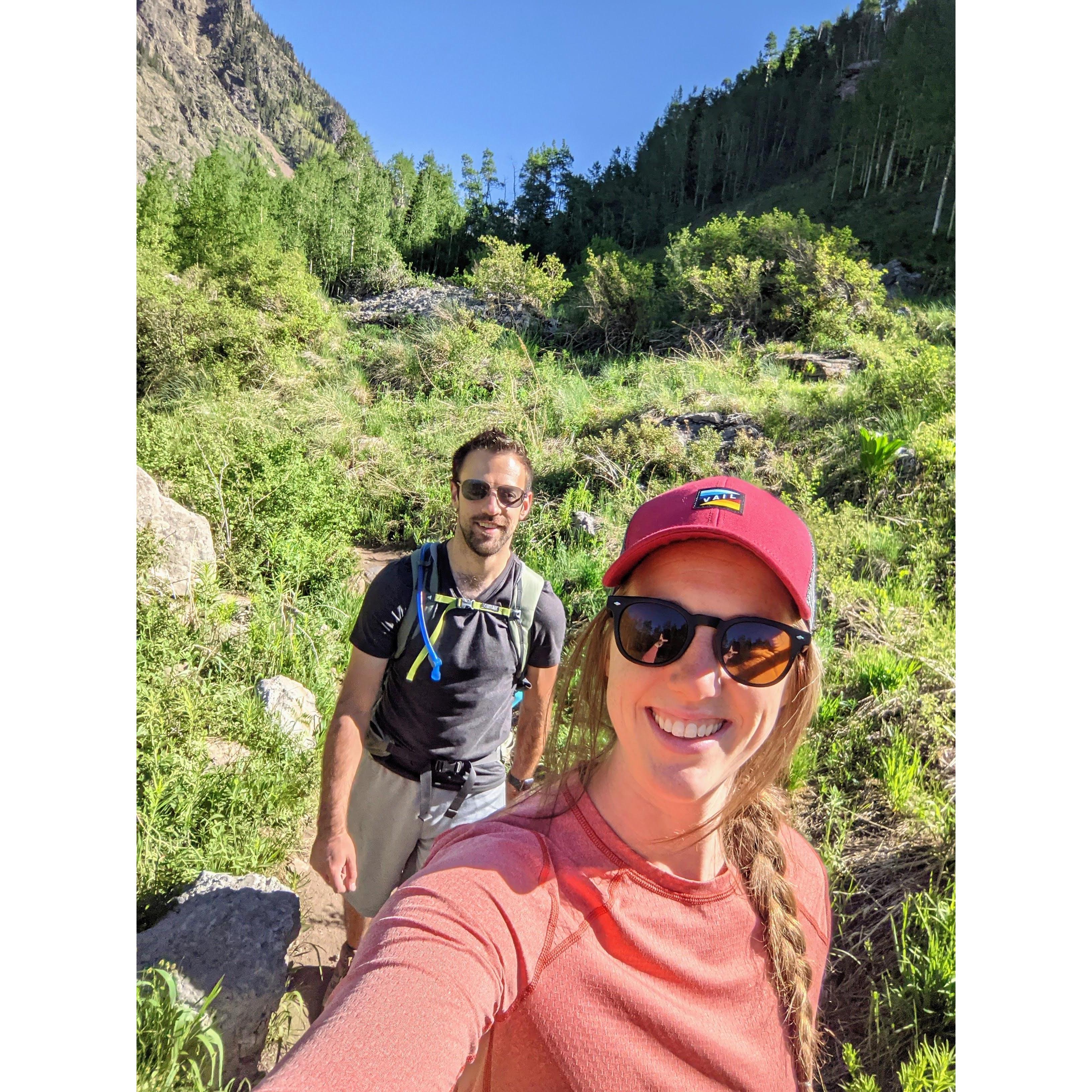 One of our many Colorado hikes!