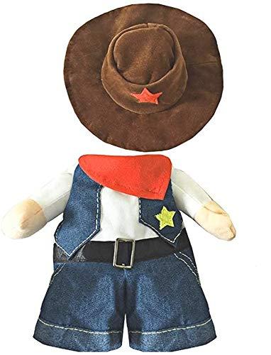 Mikayoo Pet Dog Cat Halloween Costumes,The Cowboy for Party Christmas Special Events Costume,West Cowboy Uniform with Hat,Funny Pet Cowboy Outfit Clothing for Dog cat