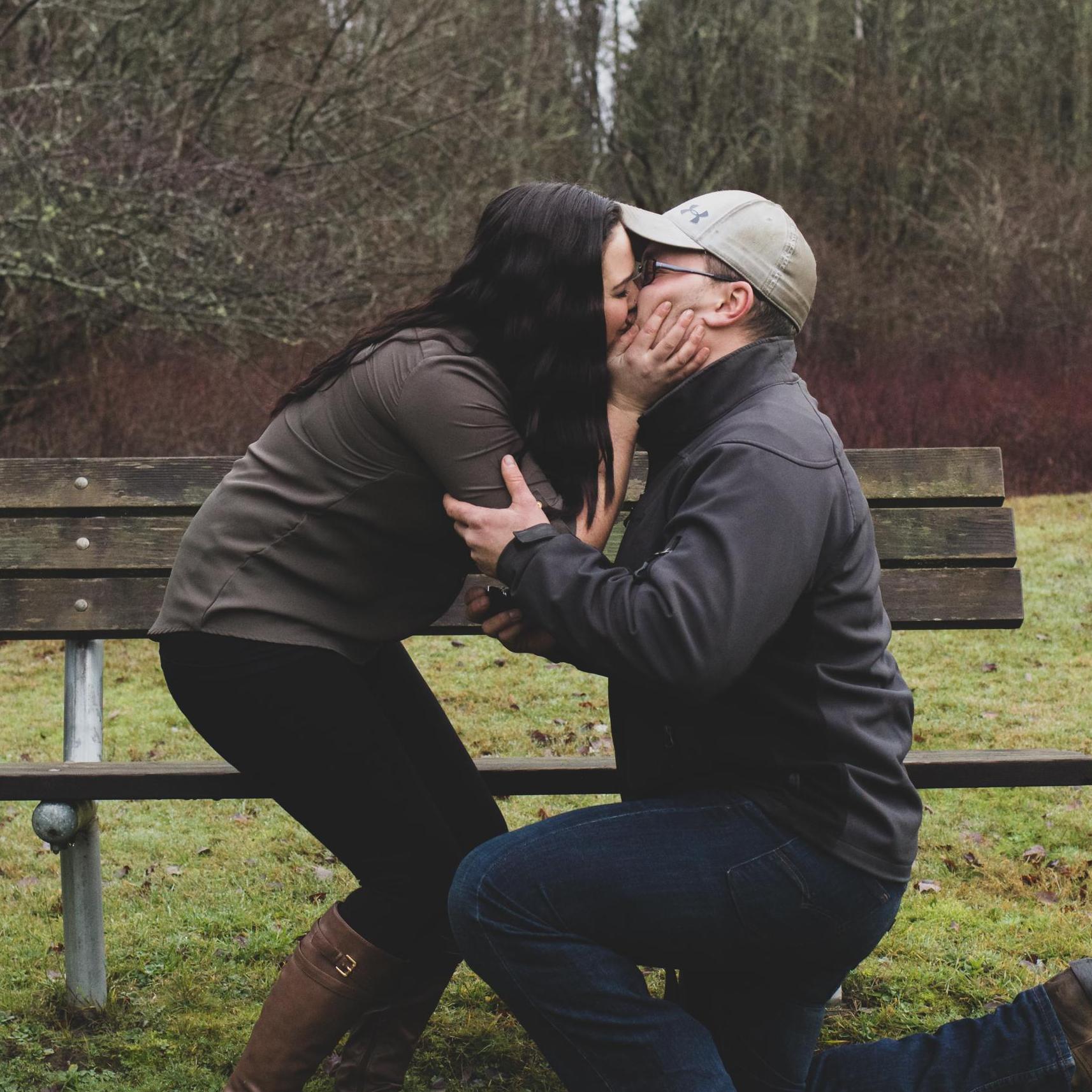 When Christian proposed he made sure my father was included. He said he had planned it there since the first time I brought him to my fathers memorial bench.
