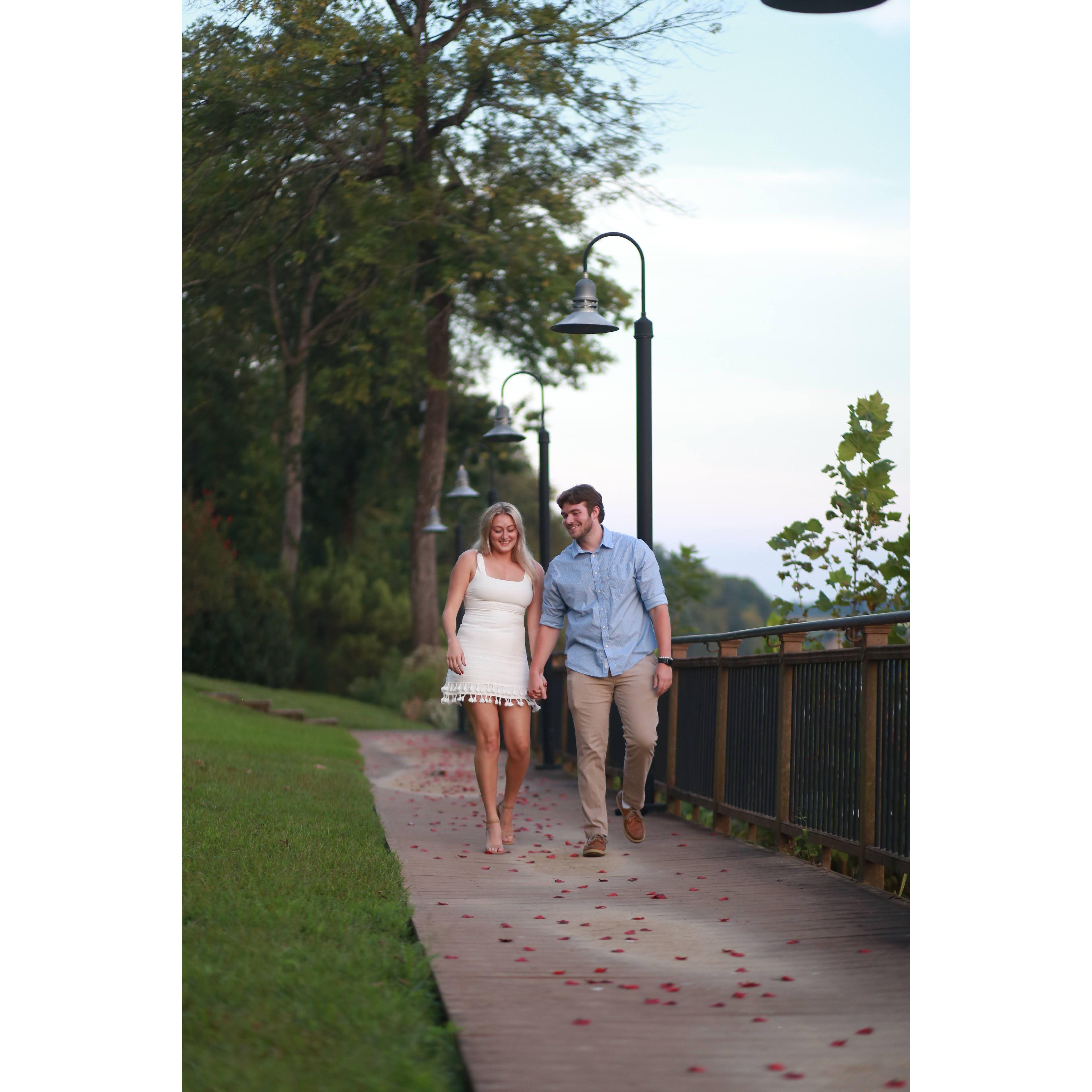 Moments before Shane got on one knee