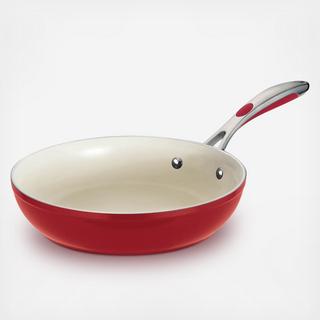 Gourmet Ceramica Deluxe Metallic Red Fry Pan
