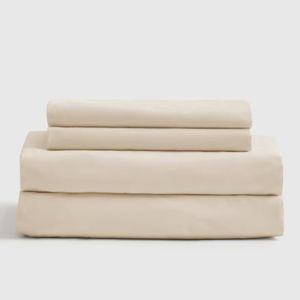 Classic Organic Percale Sheet Set - Queen in Ivory
