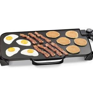 Presto Electric Griddle With Removable Handles, Black, 22-inch