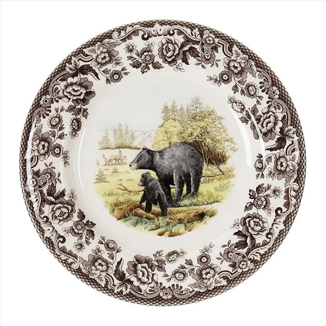 Spode Woodland Salad Plate (Black Bear)