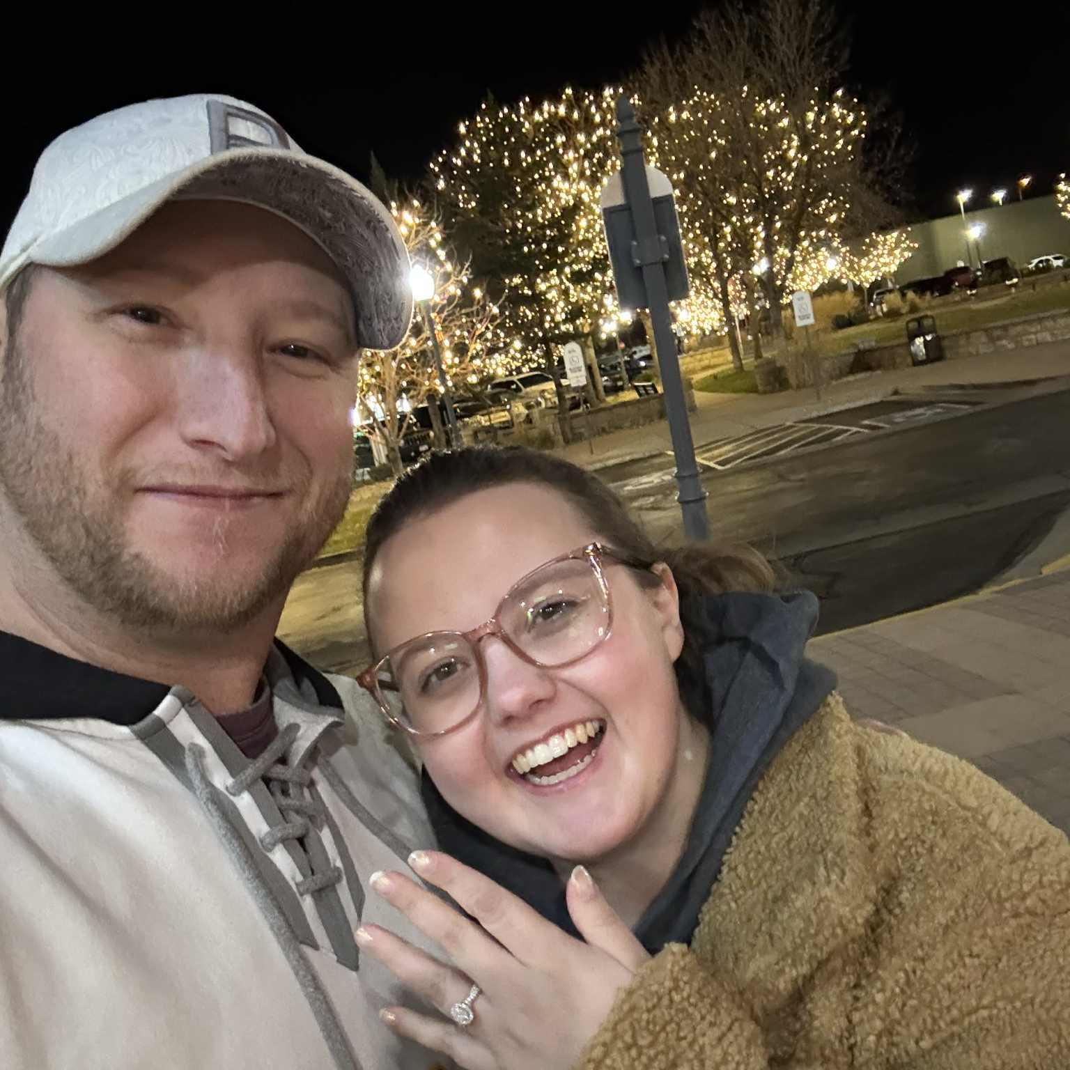 1st date night after we got engaged! We stuck with a classic - dinner and a movie.