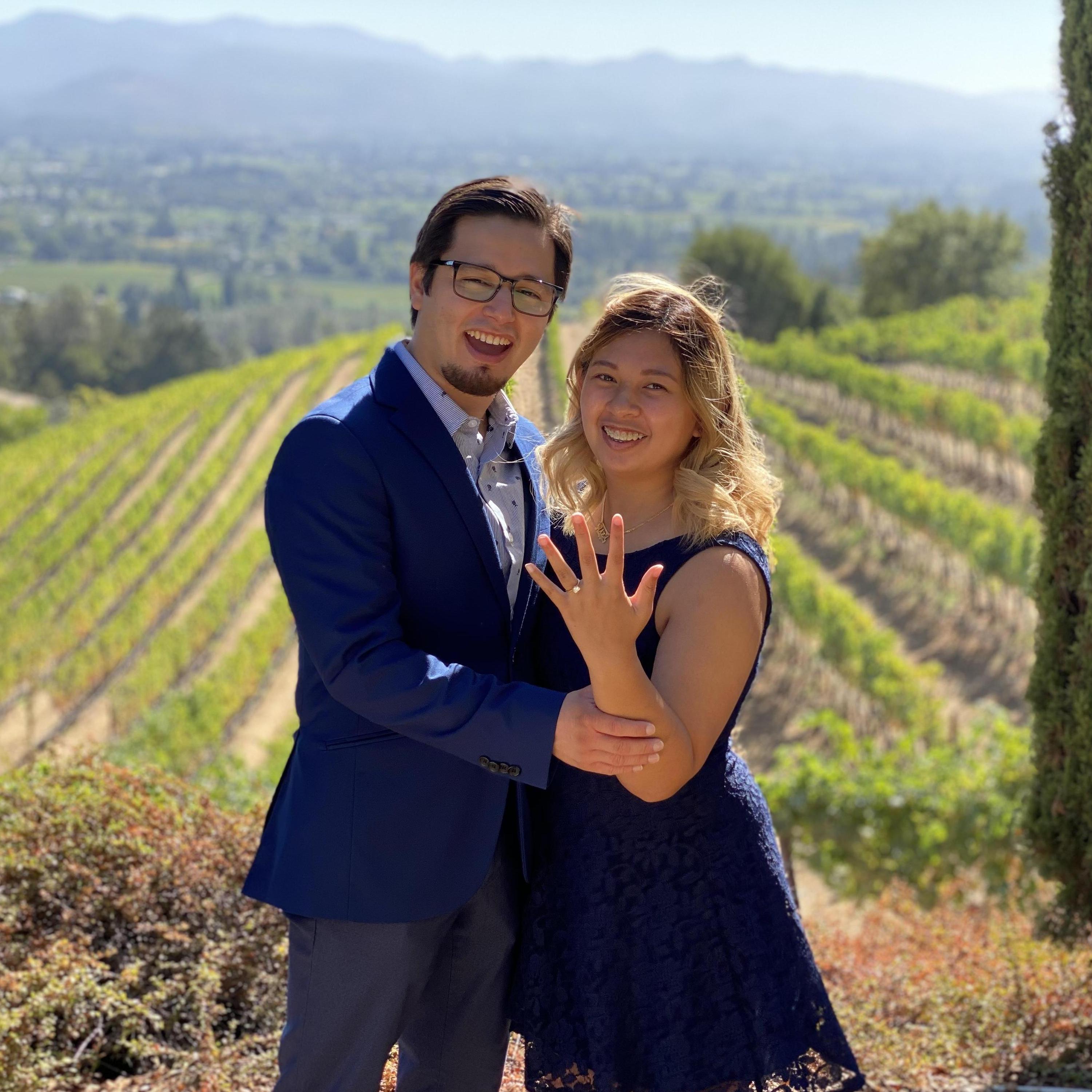 The last picture we took after our engagement. We were starving and went to get burgers afterwards.