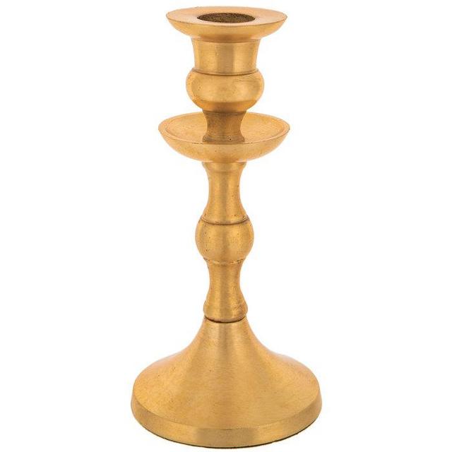 Gold Metal Candle Holder - Medium
