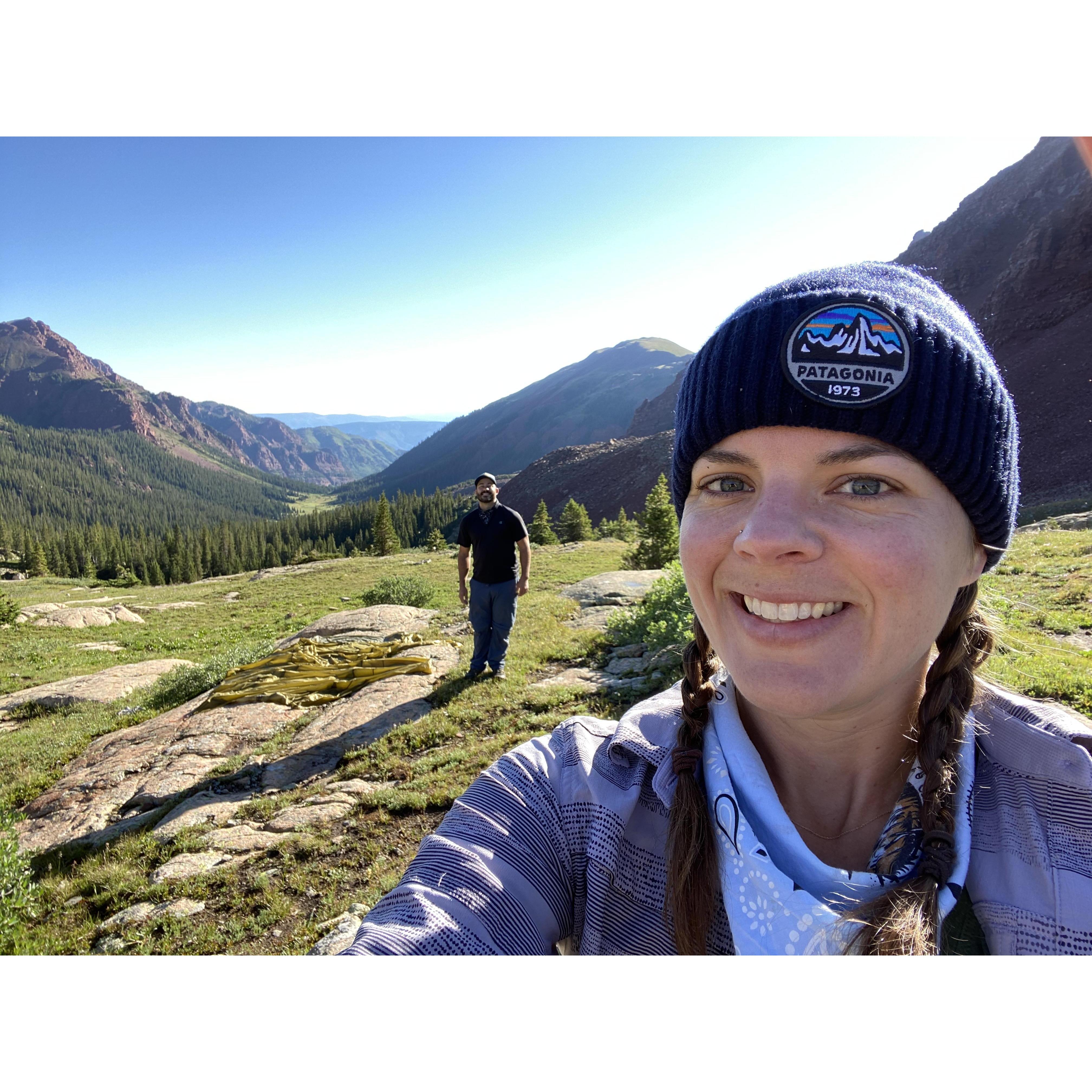 Backpacking get away in Colorado with the Jacksons July 2020.