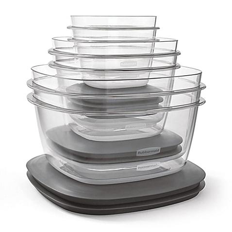 Rubbermaid® Premier 12-Piece Food Storage Set in Grey
