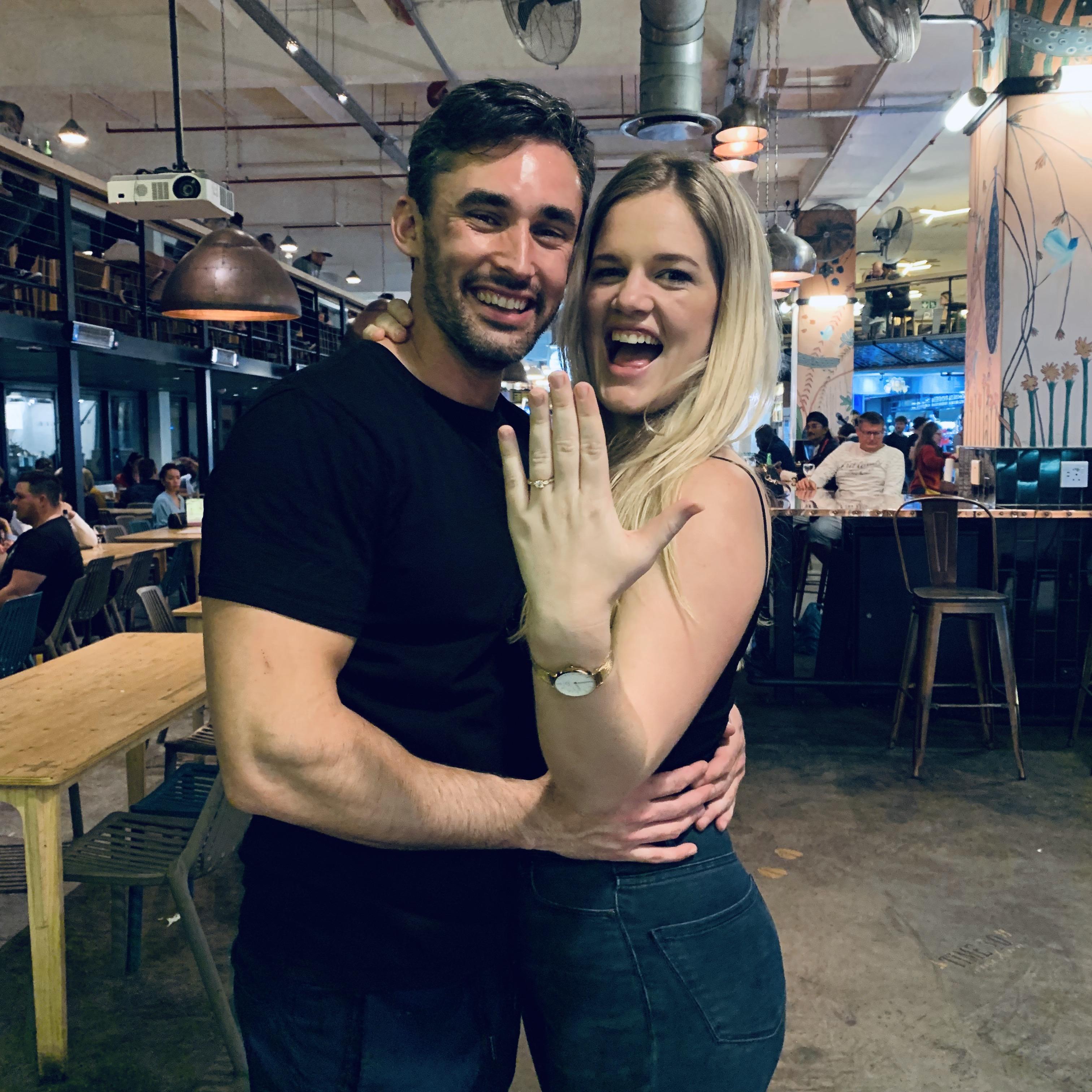 Right after she said "Yes"!