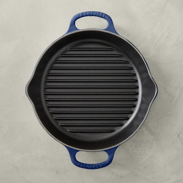 Le Creuset Enameled Cast Iron Round Grill Pan, 11-Inch, Lapis