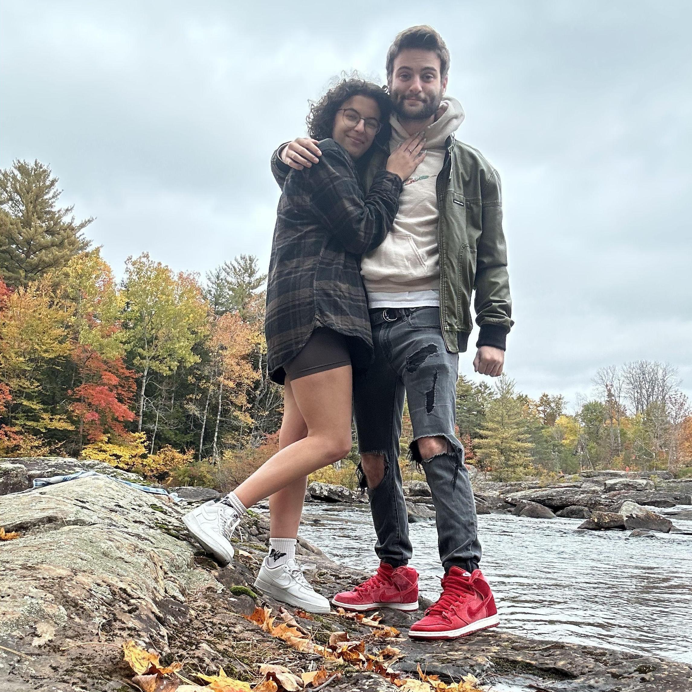 On our first trip together, we took advantage of a long weekend at Colgate and enjoyed a weekend cabin in Forestport, New York.