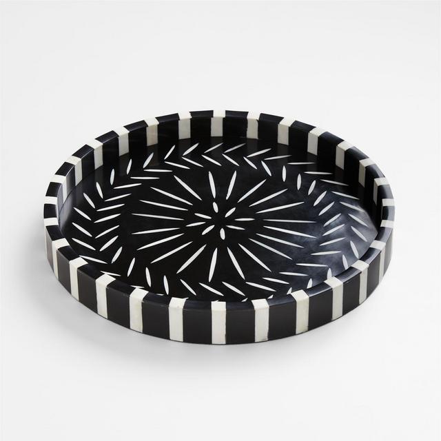 Osk Round Bone-Inlay Bar Tray