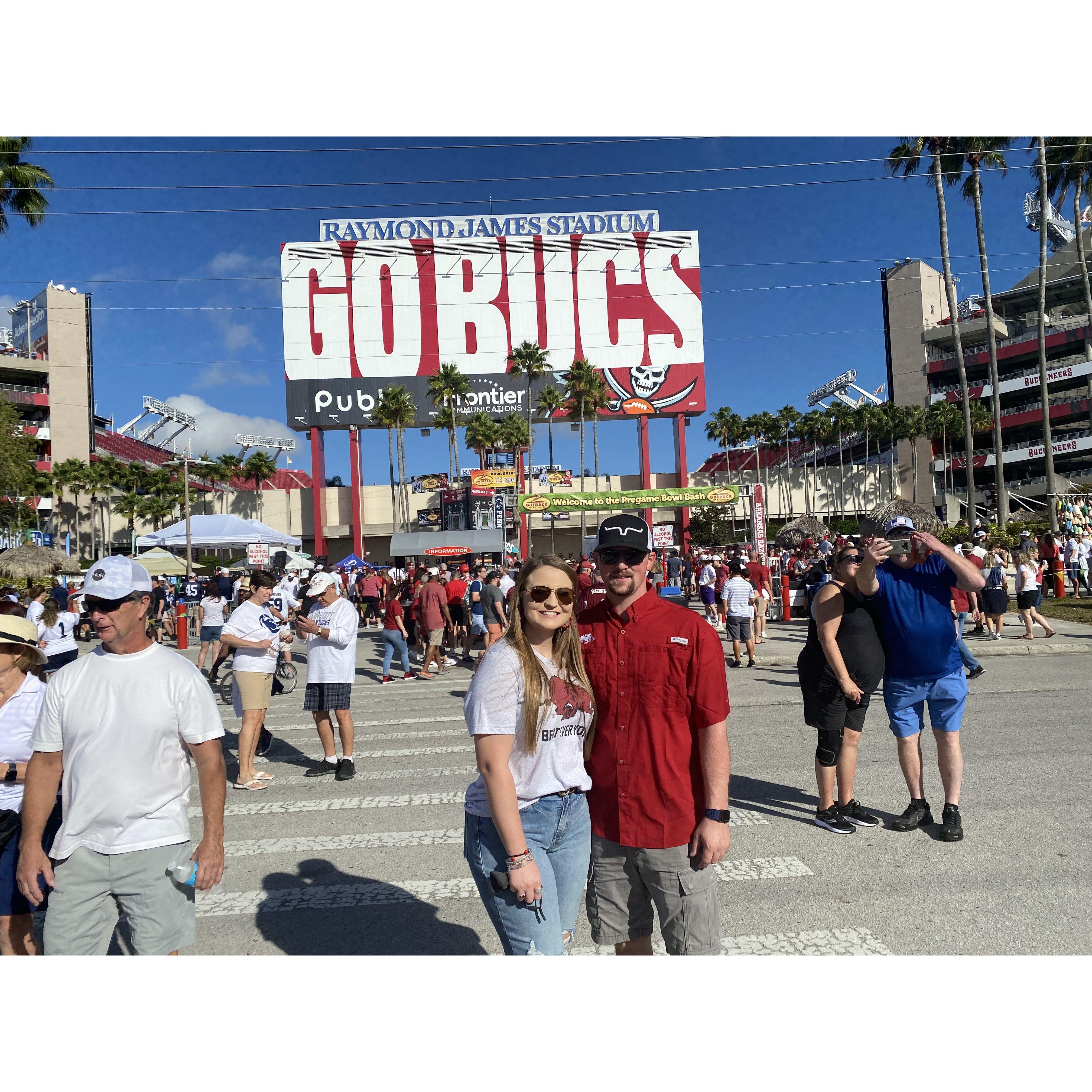 Razorback Bowl Game in Tampa Bay, Florida 2022