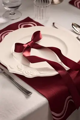 Rose Italian Earthenware Dinner Plates, Set of 4