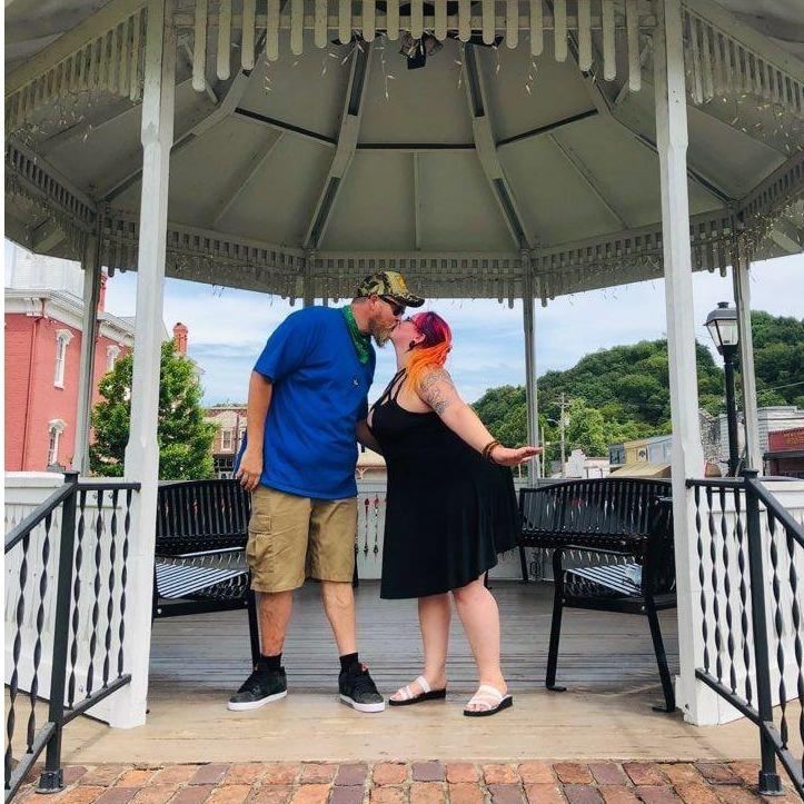 Our first plane trip together to Tennessee to visit dear friends. August 2020.